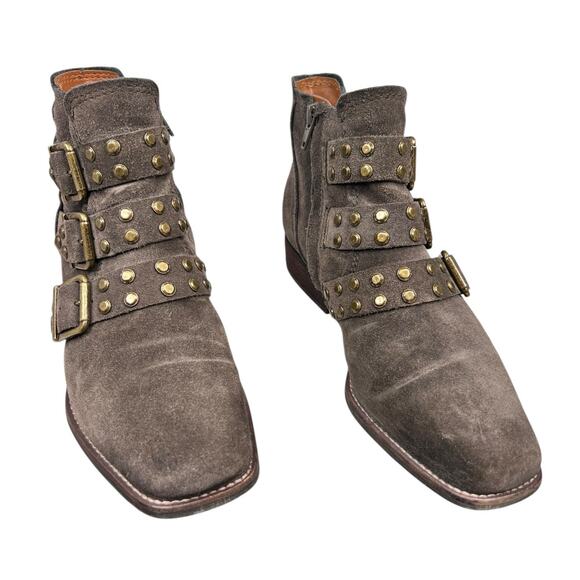 Zodiac Women’s Adele Brown Strap Studded Ankle Boot Size US 8.5 - Picture 5 of 10